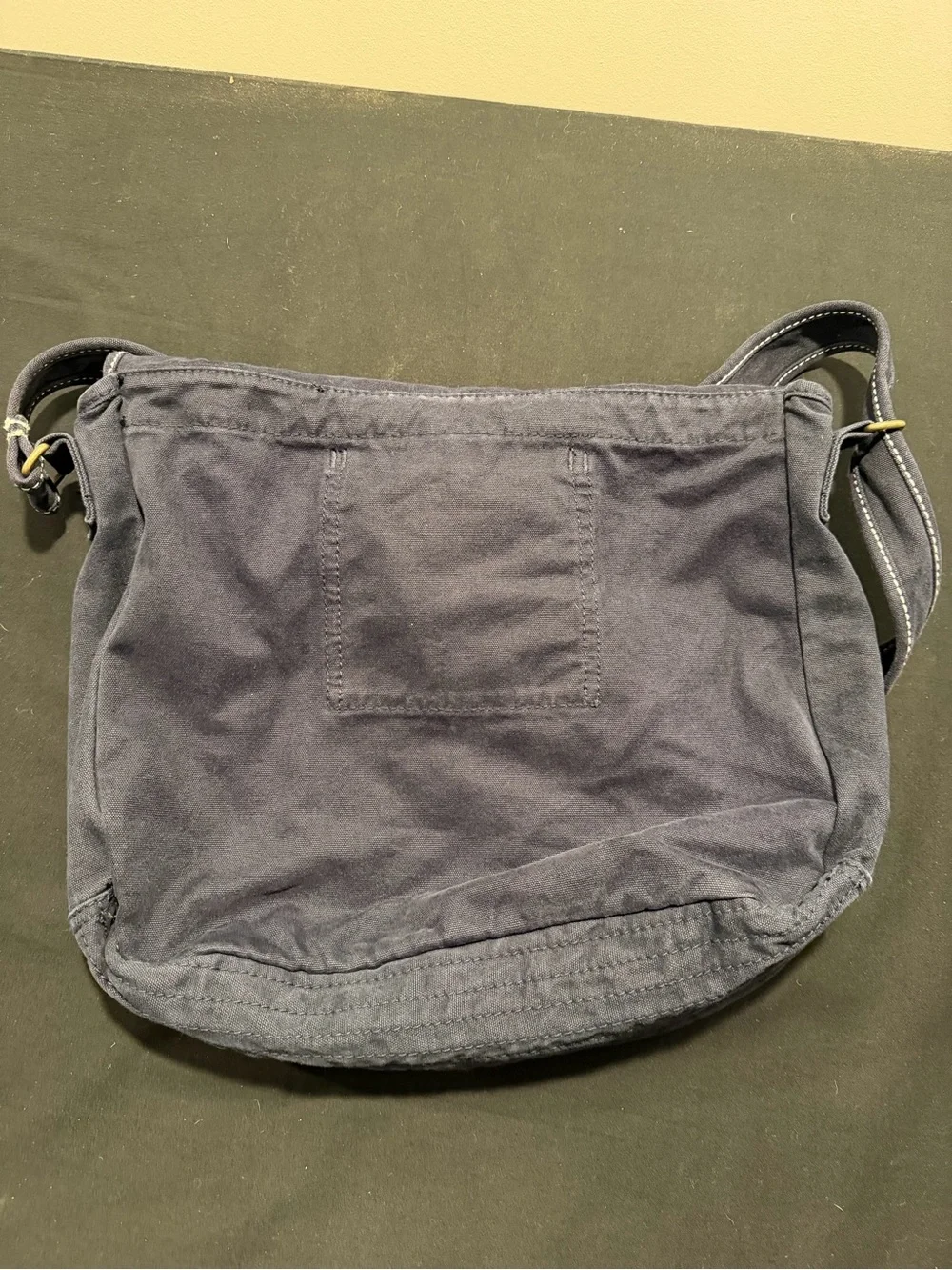 Abercrombie Canvas Moose Messenger Bag - Navy